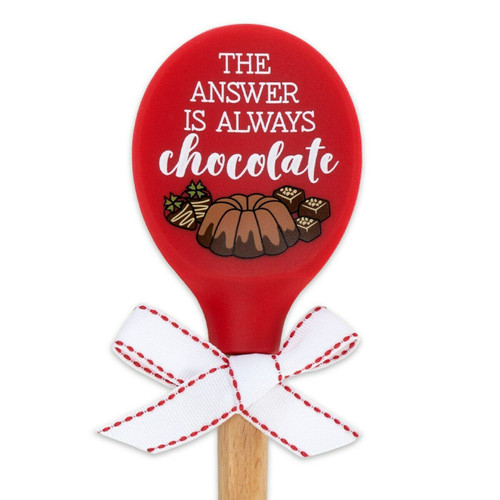 The Answer is Always Chocolate Silicone Spoon