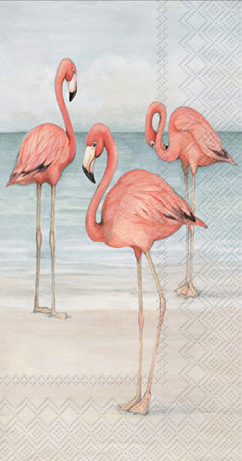 Flamingo Trio Guest Towel