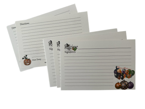 Hot Air Balloon 4x6 Halloween Recipe Card