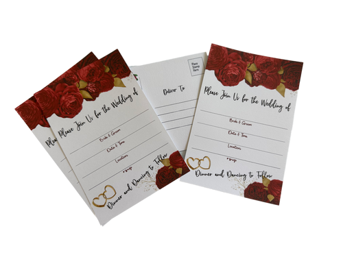 Red Roses Wedding Invitation