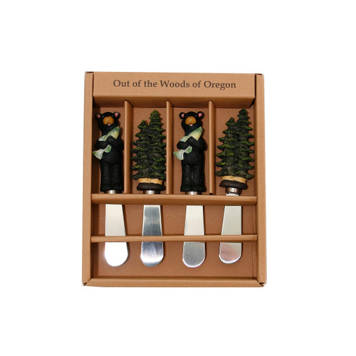 Bears and Trees Cheese Spreader Set of 4