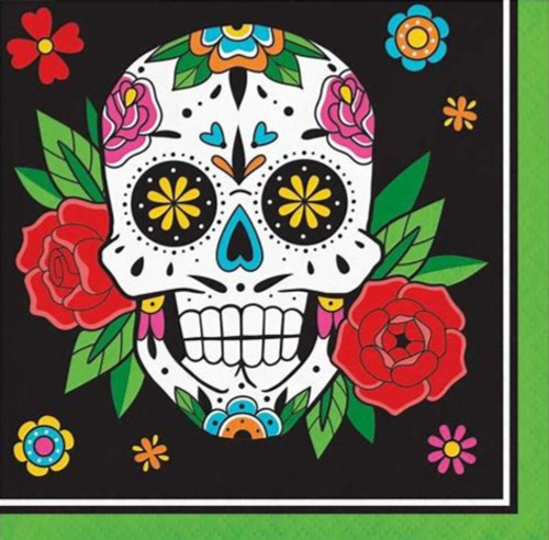 Skelebration Day of the Dead Cocktail Napkin Decoupage