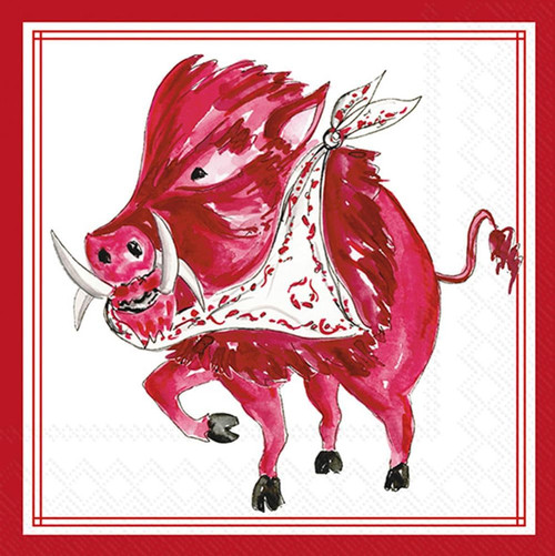 White Boar Hometown Pride Cocktail Napkin Decoupage