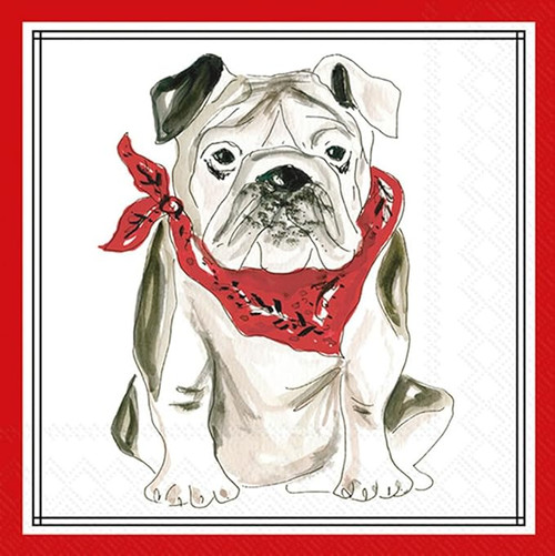 Red Bulldog Hometown Pride Cocktail Napkin Decoupage