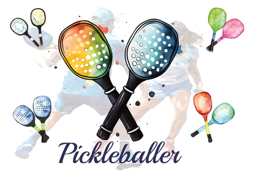 Pickleballer Decoupage Rice Paper