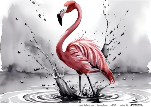 Flamingo & Flamingo Stomp Decoupage Rice Paper