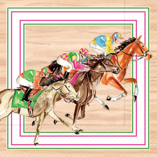 Derby Rider Cocktail Napkin Decoupage