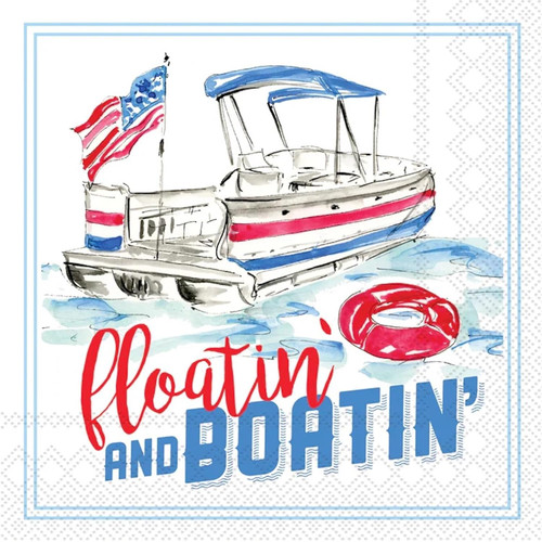 Floatin' and Boatin' Cocktail Napkin