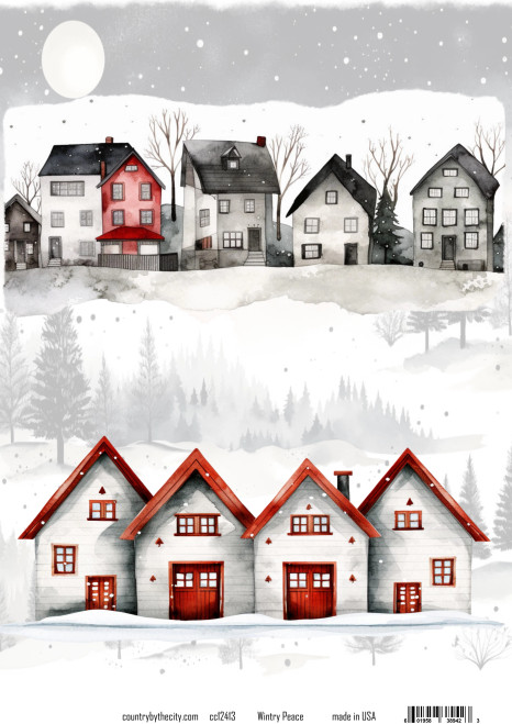 Wintry Peace A4 Decoupage Rice Paper