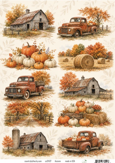 Autumn A4 Decoupage Rice Paper