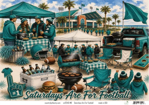 Saturdays Are For Football A4 Decoupage Rice Paper