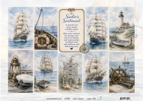Sailor's Dream A4 Decoupage Rice Paper