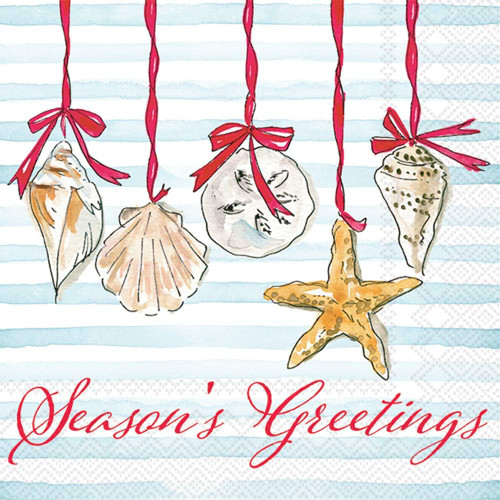 Season's Greetings Holiday Cocktail Napkin