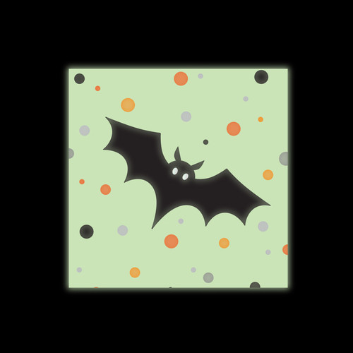 Batty Night Glow Halloween Cocktail Napkin