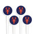 Coastal Lobster Swizzle Stick Set of 4