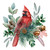 Red Cardinal Cocktail Napkin