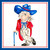 Blue Colonel Hometown Pride School Mascot Cocktail Napkin Decoupage