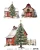 Christmas Barns Holiday A4 Rice Paper