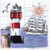 Lighthouse & Compass Lunch Napkin, Nautical, Maritime