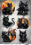 Halloween Goth Cat A4 Decoupage Rice Paper