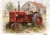 Country Red Tractor A4 Decoupage Rice Paper