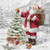 Santa's Xmas Tree Holiday Cocktail Napkin, Decoupage