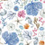 Blue Coastal Sealife Cocktail Napkin