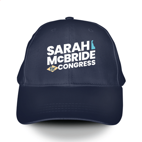 Sarah McBride - Stacked Logo (Navy Baseball Cap)