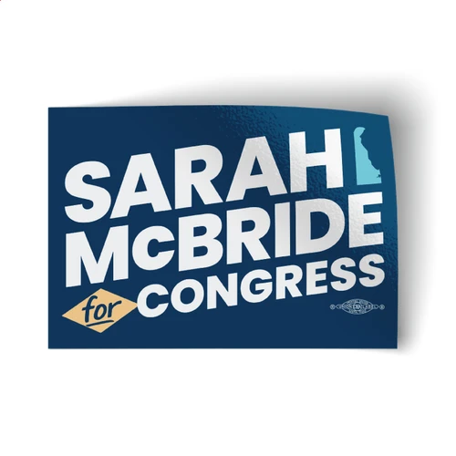 Sarah McBride - Blue Colorway (6.5" x 4.5" Vinyl Bumper Sticker)