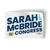 Sarah McBride - White Colorway (6.5" x 4.5" Vinyl Bumper Sticker)
