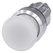 Siemens 3SU1051-1AD60-0AA0-ZY15 ILLUM. MUSHROOM PUSHBUTTON, 30MM, WHITE