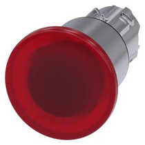 Siemens 3SU1051-1EA20-0AA0-ZY12 ILLUM. MUSHROOM PUSHBUTTON, 40MM, RED