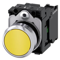 Siemens 3SU1150-0AB30-1BA0-ZY13 PUSHBUTTON, YELLOW