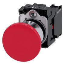 Siemens 3SU1150-1BA20-1CA0-ZY12 MUSHROOM PUSHBUTTON, 40MM, RED