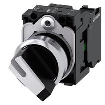 Siemens 3SU1150-2BF60-1BA0-ZX90 SELECTOR SWITCH, O-I, BLACK, WHITE