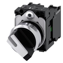 Siemens 3SU1150-2BF60-1MA0-ZX90 SELECTOR SWITCH, O-I, BLACK, WHITE