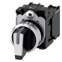 Siemens 3SU1150-2BM60-1NA0-ZX90 SELECTOR SWITCH, I>O<II, BLACK, WHITE