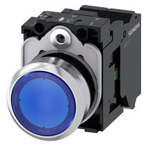 Siemens 3SU1153-0AB50-3BA0-ZX90 ILLUMINATED PUSHBUTTON, BLUE