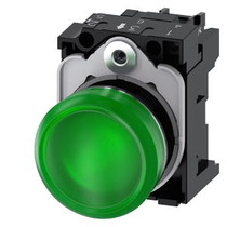Siemens 3SU1153-6AA40-1AA0-ZY12 INDICATOR LIGHT, GREEN