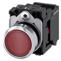 Siemens 3SU1156-0AB20-3CA0-ZY11 ILLUMINATED PUSHBUTTON, RED