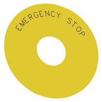 Siemens 3SU1900-0BC31-0DA0 EMERGENCY STOP backing plate, yellow