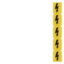 Siemens 8WH9063-5AA06 WARNING COVER 6,2MM, YELLOW