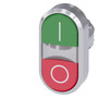 Siemens 3SU1050-3AB42-0AK0 Twin pushbutton, green, red