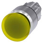 Siemens 3SU1051-1AA30-0AA0-ZY12 ILLUM. MUSHROOM PUSHBUTTON, 30MM, YELLOW