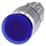 Siemens 3SU1051-1AA50-0AA0-ZY13 ILLUM. MUSHROOM PUSHBUTTON, 30MM, BLUE