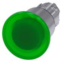 Siemens 3SU1051-1EA40-0AA0-ZY13 ILLUM. MUSHROOM PUSHBUTTON, 40MM, GREEN