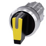 Siemens 3SU1052-2BL30-0AA0-ZX90 SELECTOR SWITCH, I-O-II, YELLOW