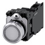 Siemens 3SU1153-0AB70-3FA0-ZX90 ILLUMINATED PUSHBUTTON, CLEAR