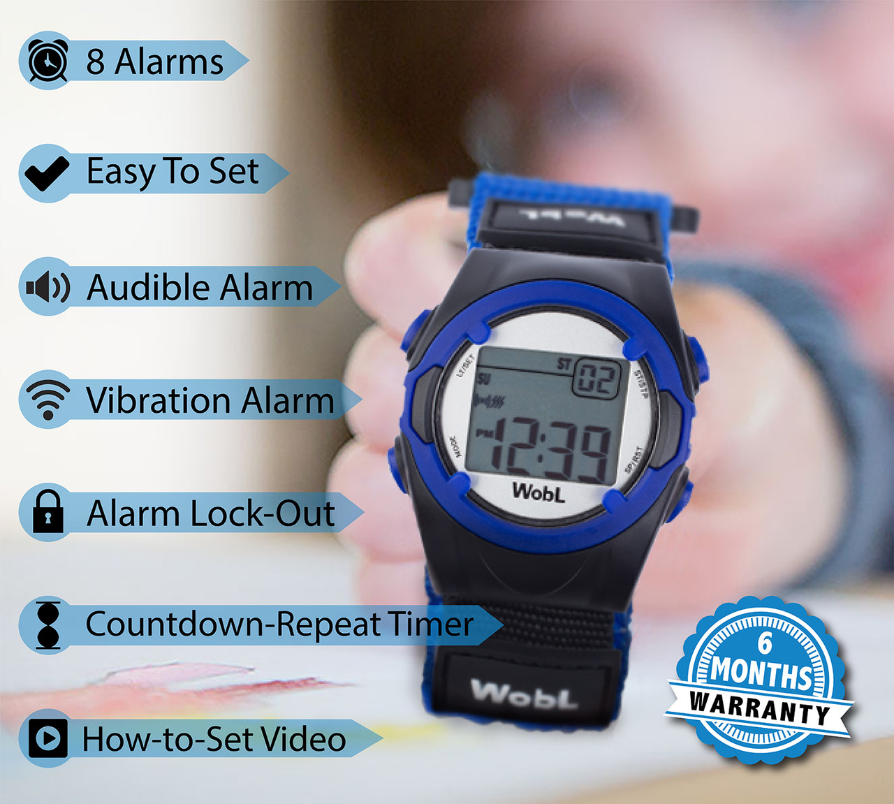 Buy Vibrating Alarm Watch, Potty Training Watch Waterproof Medical Reminder  Watch with Timer Online at desertcartINDIA