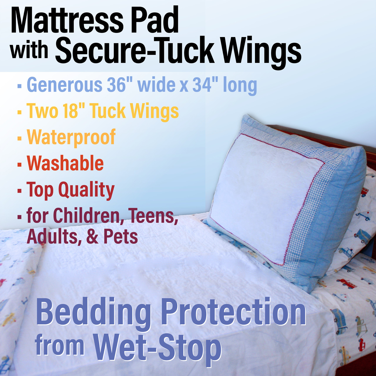 Wet-Stop Waterproof Bedding - Underpad 